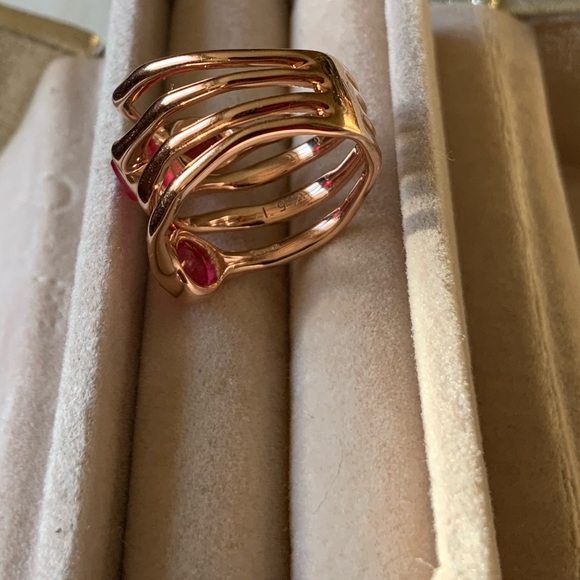 Monica Vinader Siren Cluster Cocktail Pink Quartz ring - Picture 7 of 14